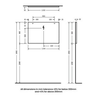 RAK Joy Wall Hung Non-Illuminated Mirror - Image 6