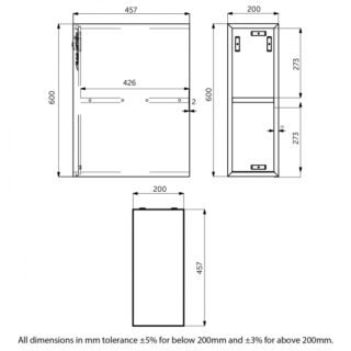 RAK Joy Wall Hung Open Storage Unit - Grey - Image 4