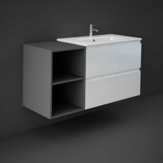 RAK Joy Wall Hung Open Storage Unit - Grey - Image 3