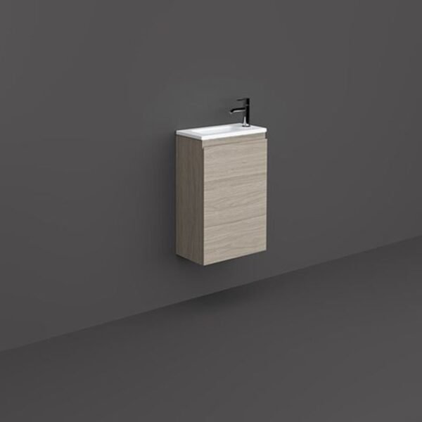 RAK Joy 1 Door Wall Hung Vanity Unit With Basin - 400mm Wide