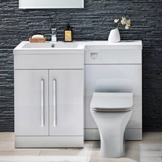 Scudo Empire 2 Door Vanity Unit And WC Unit With Basin - 1100mm Wide - 1 TH - Image 3