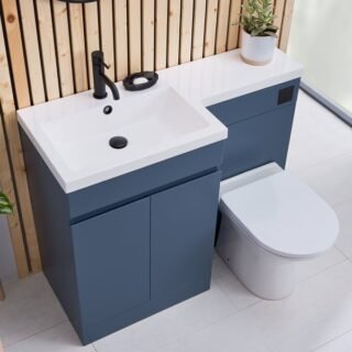 Scudo Empire 2 Door Vanity Unit And WC Unit With Basin - 1100mm Wide - 1 TH - Image 4