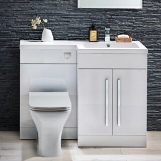 Scudo Empire 2 Door Vanity Unit And WC Unit With Basin - 1100mm Wide - 1 TH - Image 7