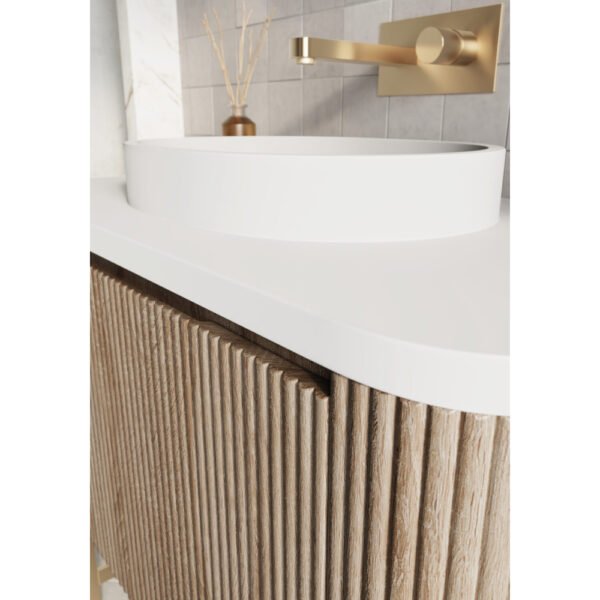 Scudo Linea 1 Drawer Wall Hung Vanity Unit With Basin - 600mm Wide - Image 2