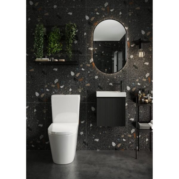 Scudo Linea Rimless Closed Back Close Coupled Toilet With Cistern And Soft Close Seat - White - Image 2