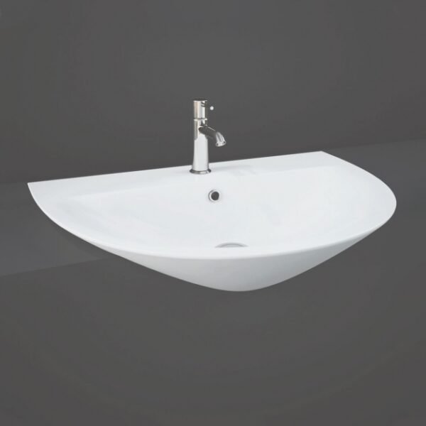 RAK Morning Semi Recessed Basin - 550mm Wide - 1 TH - White