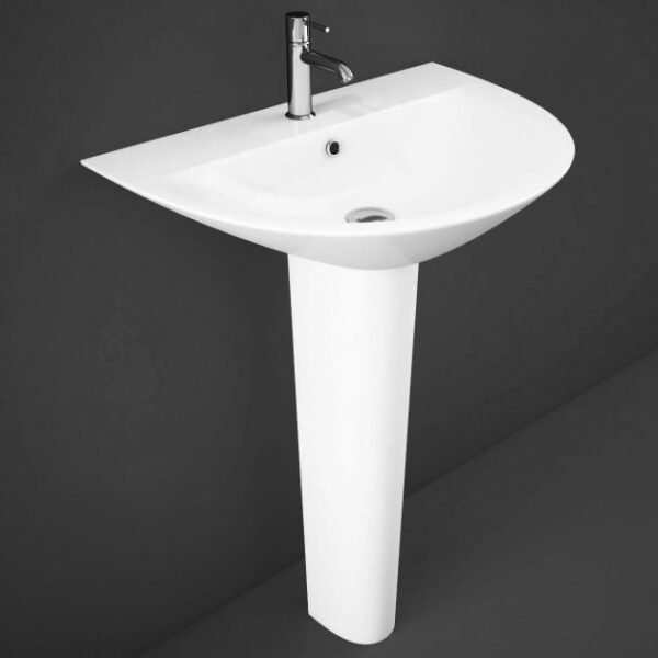 RAK Morning Basin With Full Pedestal - 600mm Wide - 1 TH - White