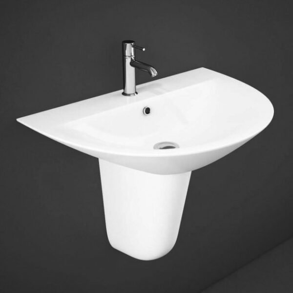 RAK Morning Basin With Semi Pedestal - 600mm Wide - 1 TH - White