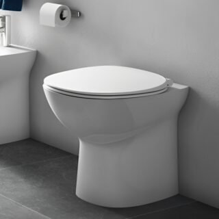 RAK Morning Rimless Comfort Height Back To Wall Toilet And Soft Close Seat - White - Image 2