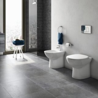 RAK Morning Rimless Comfort Height Back To Wall Toilet And Soft Close Seat - White - Image 4