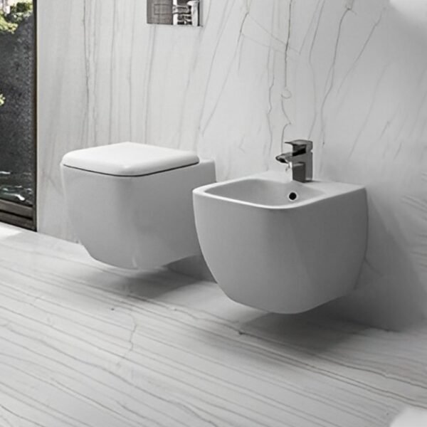 RAK Metropolitan Wall Hung Toilet And Soft Close Seat - White - Image 2
