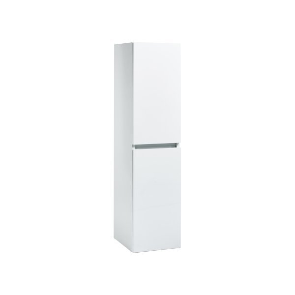 Scudo Muro 2 Door Wall Hung Tall Storage Unit - 1200mm High - Gloss White