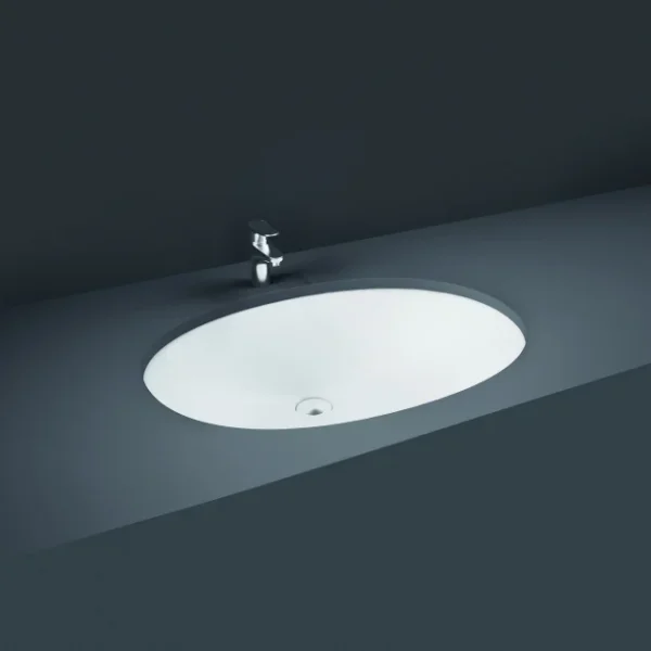 RAK Rosa Inset Under Countertop Basin - 570mm Wide - No TH - White