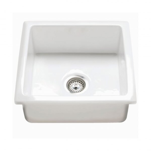 RAK Gourmet 6 Belfast Kitchen Sink 1.0 Bowl - 450mm x 475mm - Alpine White