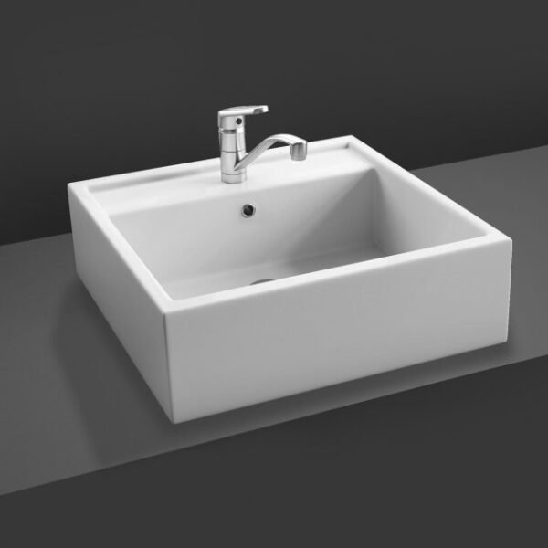 RAK Nova Sit-On Countertop Basin - 460mm Wide - 1 TH - White