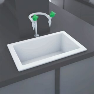 RAK Laboratory 3 Belfast Kitchen Sink 1.0 Bowl - 585mm x 380mm - Alpine White - Image 2