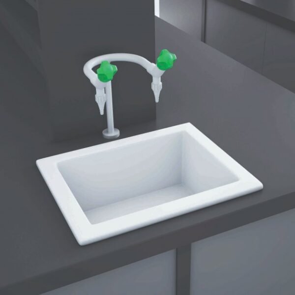 RAK Laboratory 4 Belfast Kitchen Sink 1.0 Bowl - 460mm x 365mm - Alpine White - Image 2