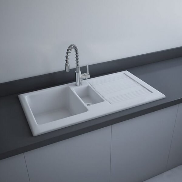 RAK Gourmet 1 Kitchen Sink 1.5 Bowl - 1010mm x 510mm - Alpine White