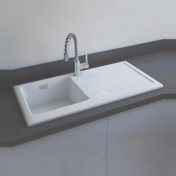 RAK Gourmet 4 Kitchen Sink 1.0 Bowl - 1010mm x 510mm - Alpine White