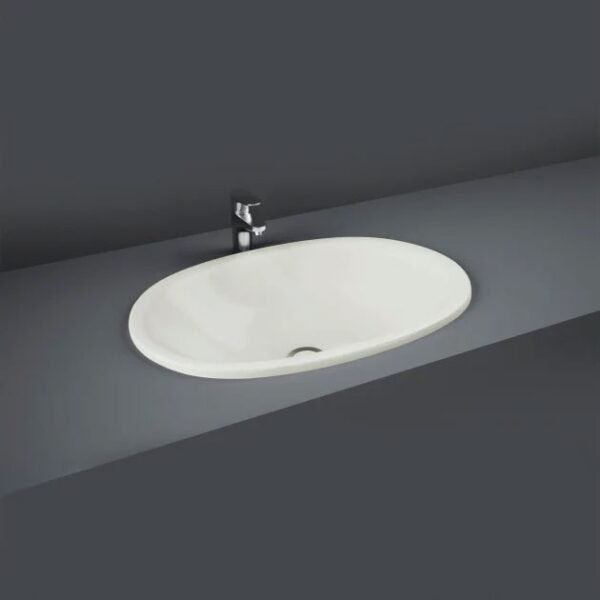 RAK Lily Inset Countertop Basin - 460mm Wide - No TH - White