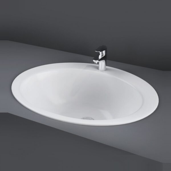 RAK Jessica Inset Countertop Basin - 530mm Wide - White