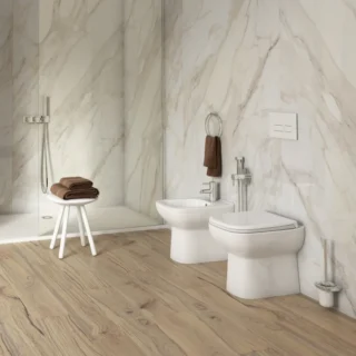 RAK Origin Back to Wall Bidet - Alpine White - Image 2
