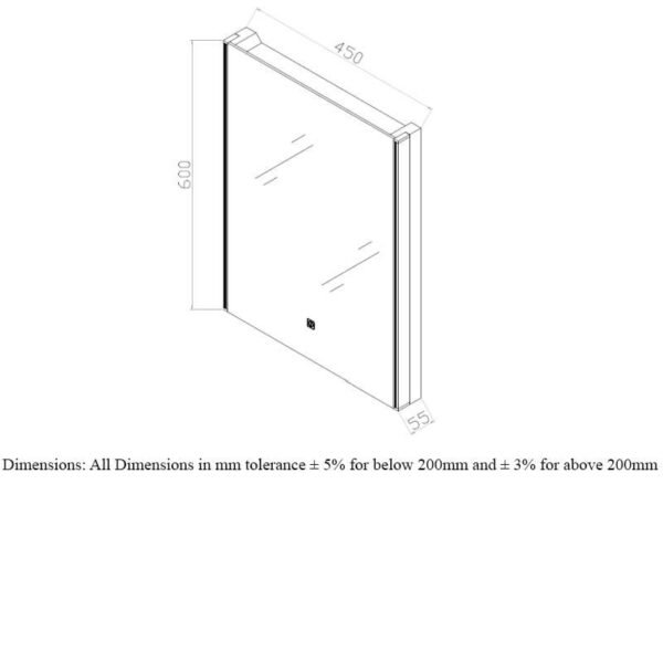 RAK Resort LED Illuminated Mirror With Demister Pad And Shaver Socket - Image 6