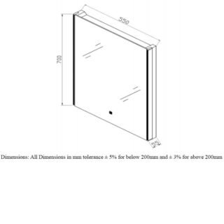 RAK Resort LED Illuminated Mirror With Demister Pad And Shaver Socket - Image 7