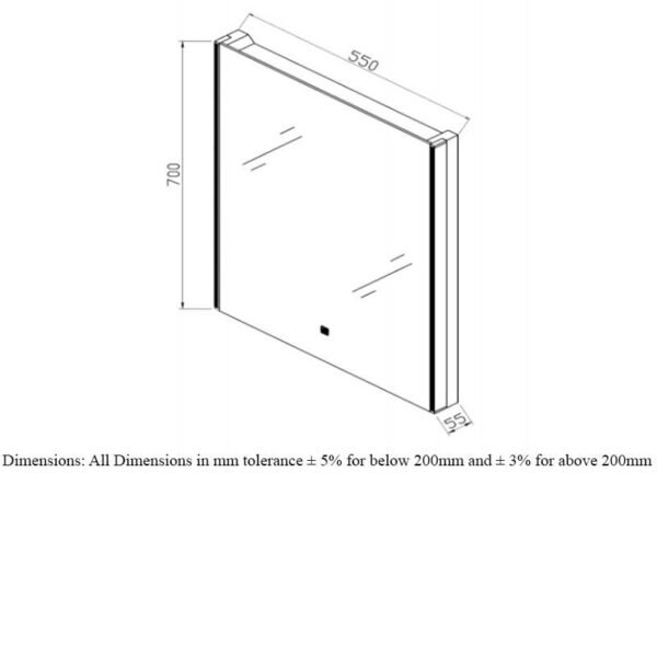 RAK Resort LED Illuminated Mirror With Demister Pad And Shaver Socket - Image 7