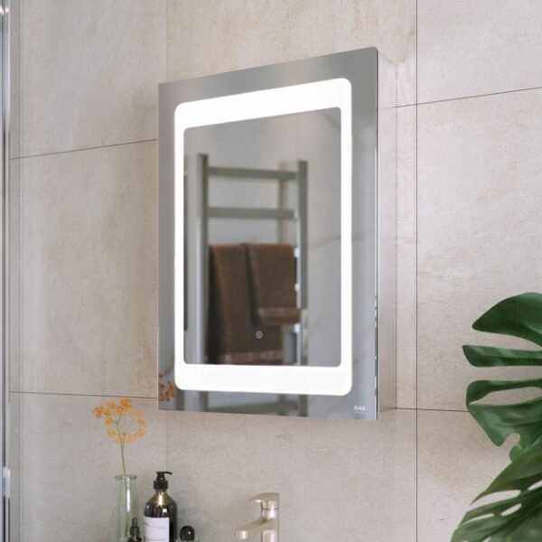 RAK Aphrodite 1 Door Mirrored Cabinet - 700mm x 500mm - Image 2
