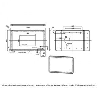 RAK Art Soft LED Illuminated Mirror With Demister Pad - Image 4