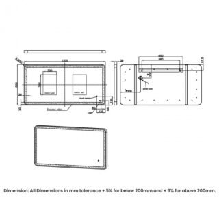 RAK Art Soft LED Illuminated Mirror With Demister Pad - Image 5