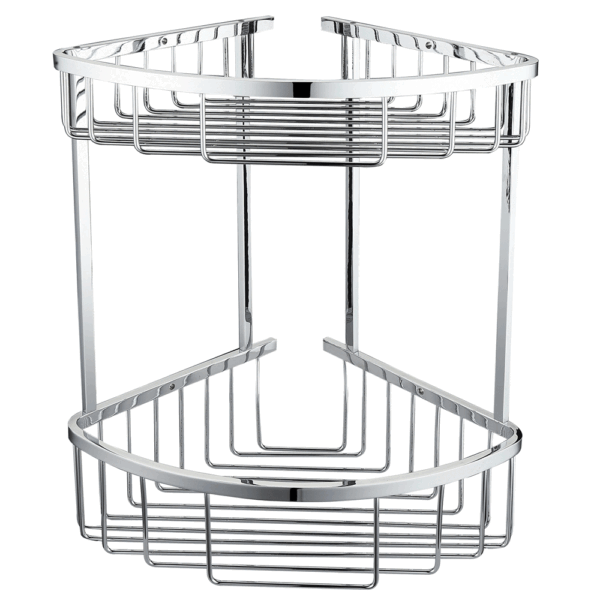 RAK Double Round Front Corner Basket - Chrome