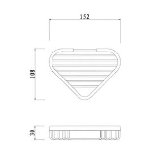 RAK Ceramics Single Corner Soap Basket - Chrome - Image 2
