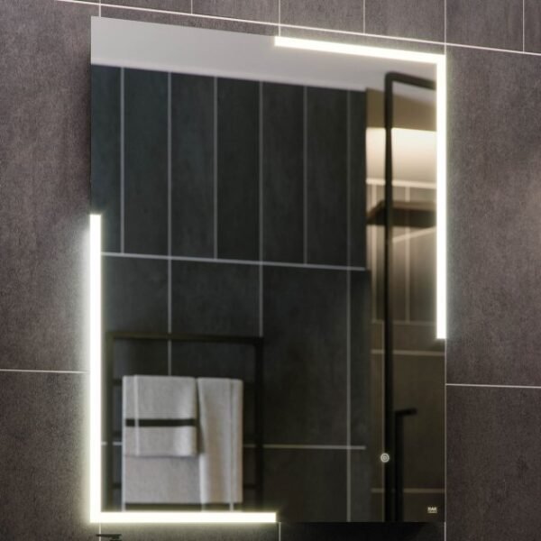RAK Citrine Portrait LED Illuminated Mirror With Switch And Demister Pad - 800mm x 600mm - Image 3