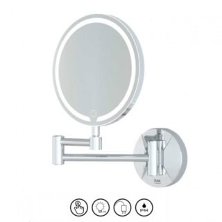 RAK Demeter Round LED Illuminated Magnifying Mirror With Switch - 264mm x 200mm - Image 2