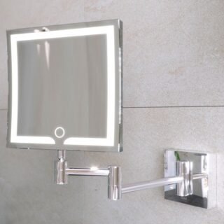 RAK Demeter Square LED Illuminated Magnifying Mirror With Switch - 264mm x 200mm - Image 3