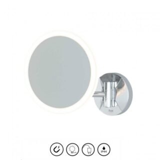 RAK Demeter Plus Round LED Illuminated Magnifying Mirror With Magnetic Pullout Switch - 213mm x 200mm - Image 2
