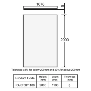 RAK Feeling Wetroom Glass Panel - 8mm Glass - Image 8