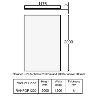 RAK Feeling Wetroom Glass Panel - 8mm Glass - Image 9