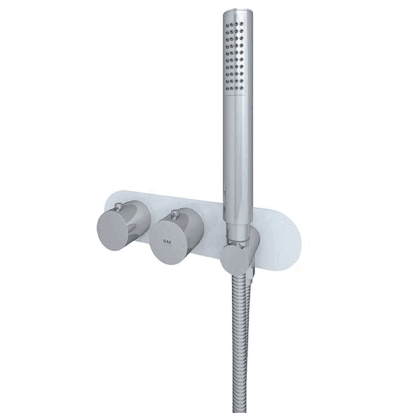 RAK Feeling Horizontal 2 Outlet Round Thermostatic Concealed Shower Valve