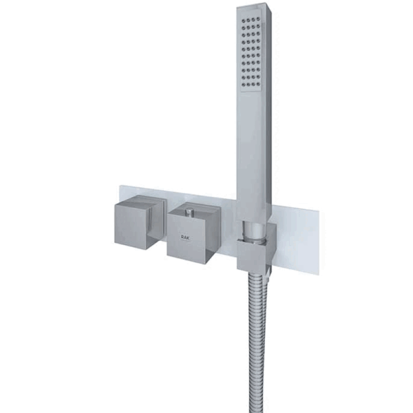 RAK Feeling Horizontal 2 Outlet Square Thermostatic Concealed Shower Valve