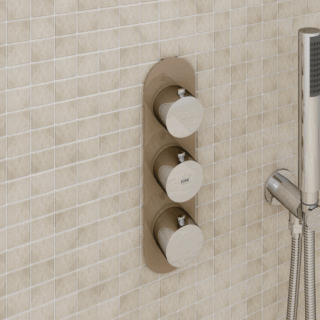 RAK Feeling 2 Outlet Round Thermostatic Concealed Shower Valve - Image 2