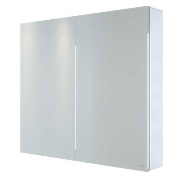 RAK Gemini 2 Door Mirrored Cabinet - 700mm x 800mm - Stainless Steel
