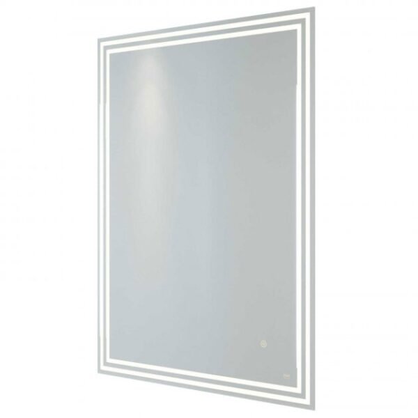 RAK Hermes Portrait LED Illuminated Mirror With Switch And Demister Pad - 800mm x 600mm