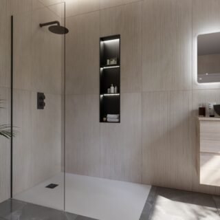 Rak Ingot Recessed Bathroom Niche With LED Light And Shelf - Image 12