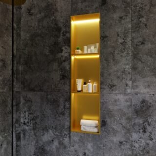 Rak Ingot Recessed Bathroom Niche With LED Light And Shelf - Image 3