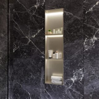 Rak Ingot Recessed Bathroom Niche With LED Light And Shelf - Image 4