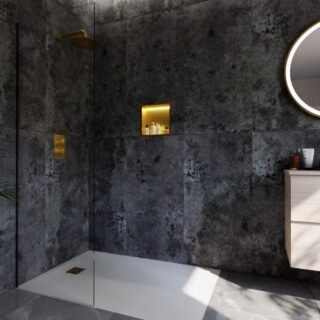 Rak Ingot Recessed Bathroom Niche With LED Light And Shelf - Image 15