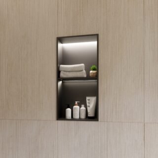 Rak Ingot Recessed Bathroom Niche With LED Light And Shelf - Image 8